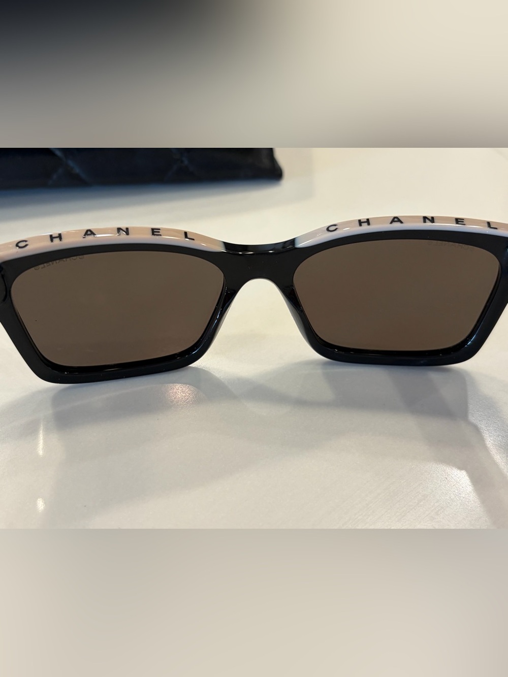Authentic Chanel Square Sunglasses Model 5417 (Black & Beige) - Picture 2 of 10
